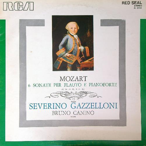 Mozart 6 sonate per flauto e pianoforte. Vinile - copertina