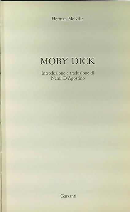 Moby Dick - Herman Melville - copertina