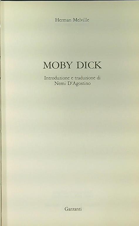 Moby Dick - Herman Melville - copertina