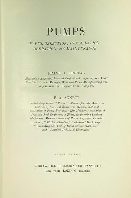 Pumps - Frank A. Kristal - copertina