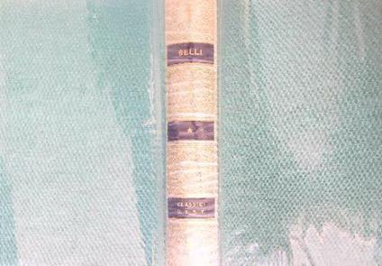 Sonetti scelti - Giuseppe Belli - copertina