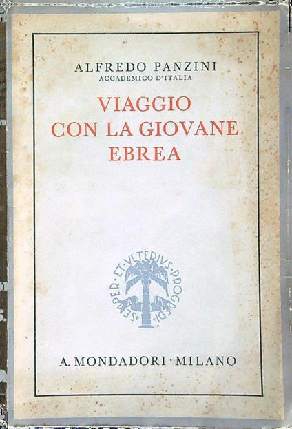 Viaggio con la giovane ebrea - Alfredo Panzini - copertina