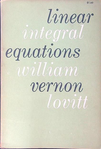 Linear integral equations - copertina