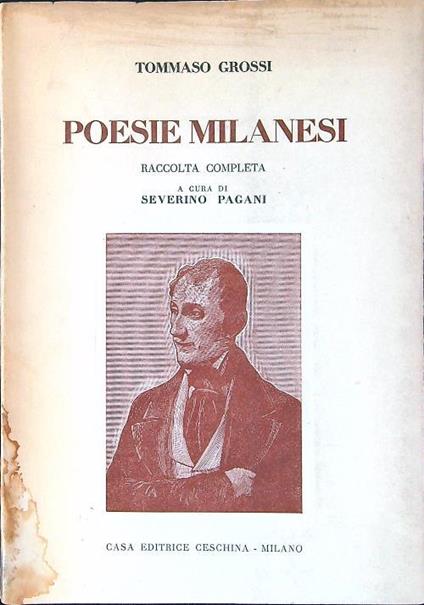 Poesie milanesi raccolta completa - Tommaso Grossi - copertina