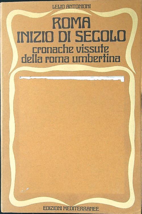 Roma inizio di secolo - copertina