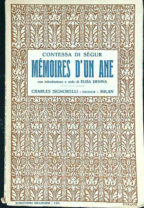Memoires d'un ane - copertina