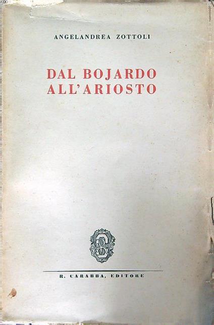 Dal Bojardo all'Ariosto - copertina