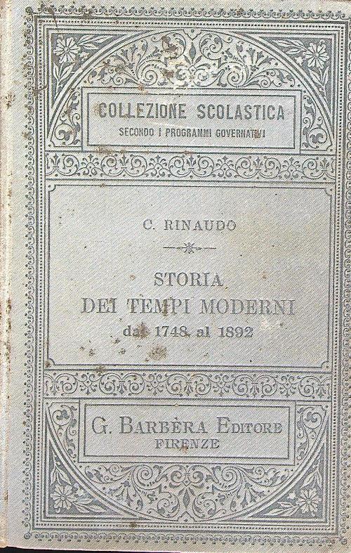 Storia dei tempi moderni dal 1748 al 1892