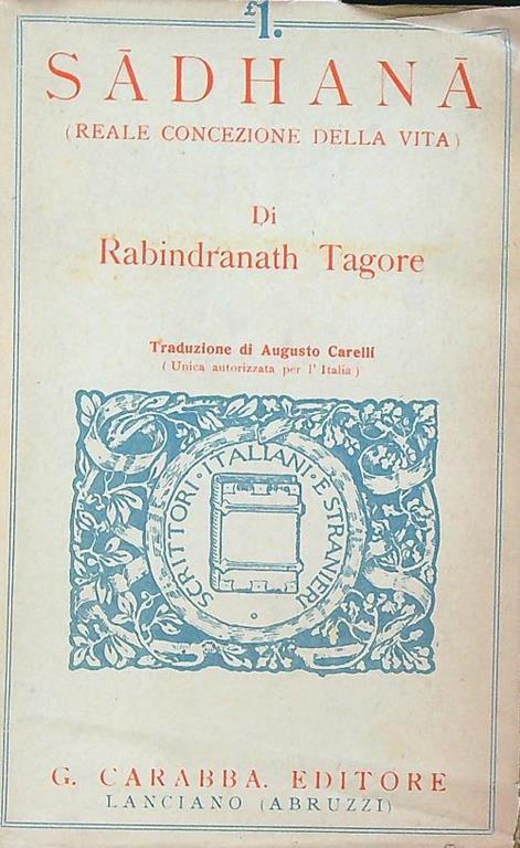 Sadhana - Rabindranath Tagore - copertina