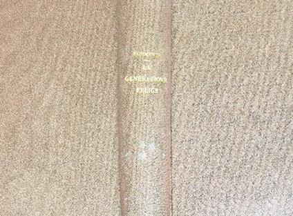 La generazione felice - Ferenc Kormendi - copertina