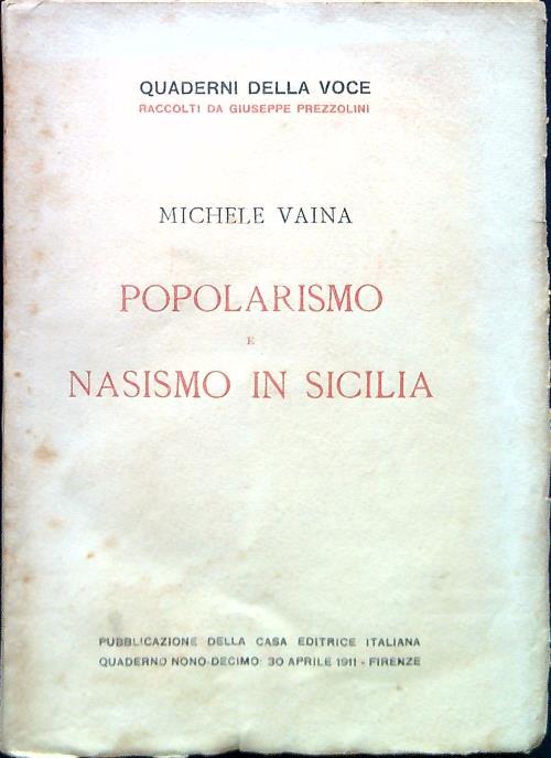 Popolarismo e nasismo in Sicilia