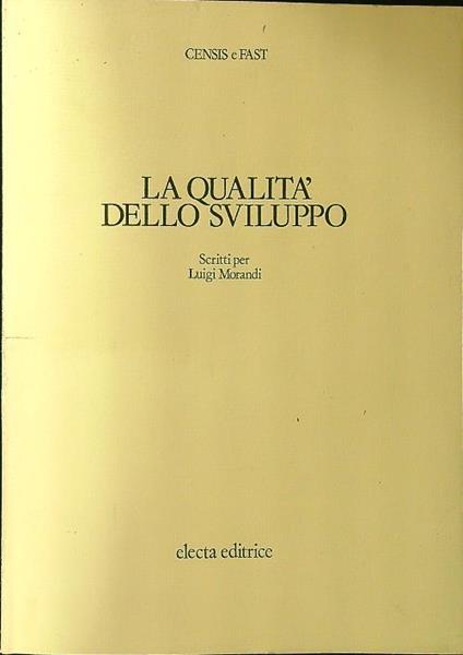 La qualita' dello sviluppo - copertina
