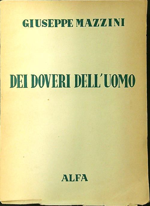Dei doveri dell'uomo - Giuseppe Mazzini - copertina