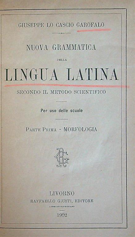 Nuova grammaticadella lingua latina - copertina