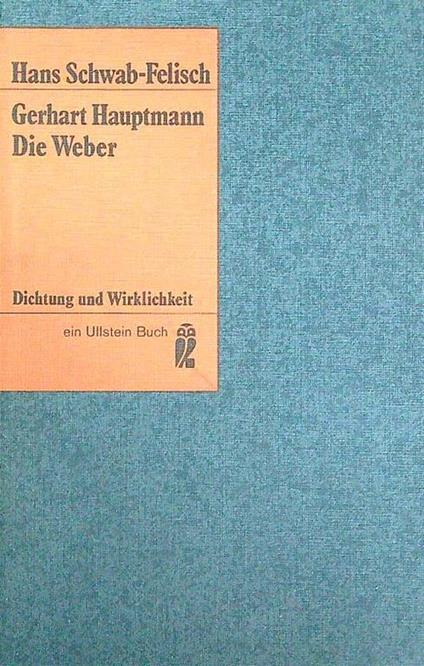 Gerhart Hauptmann Die Weber - copertina