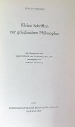 Kleine Schriften zur griechischen Philosophie