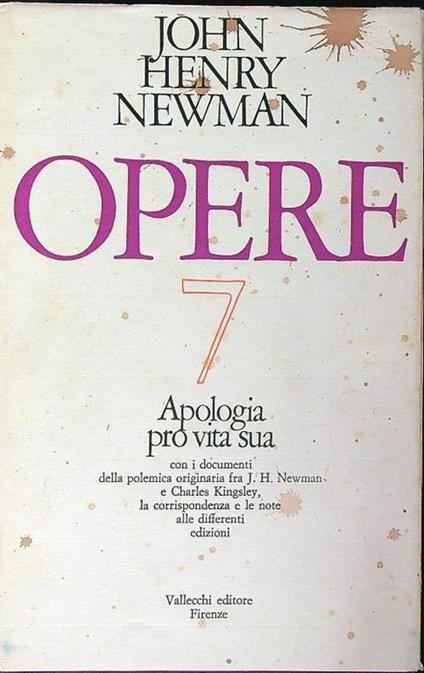 Opere vol 7 - John Henry Newman - copertina