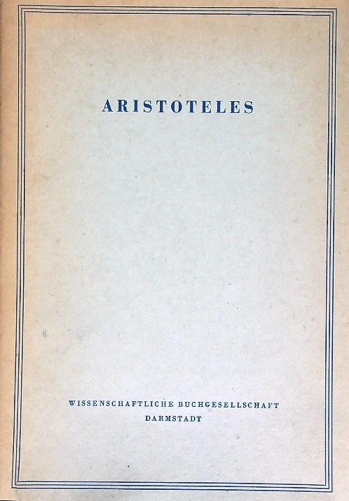 Opuscola I. Uber die tugend - Aristotele - copertina