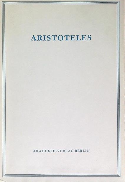 Politik. Buch I - Aristotele - copertina