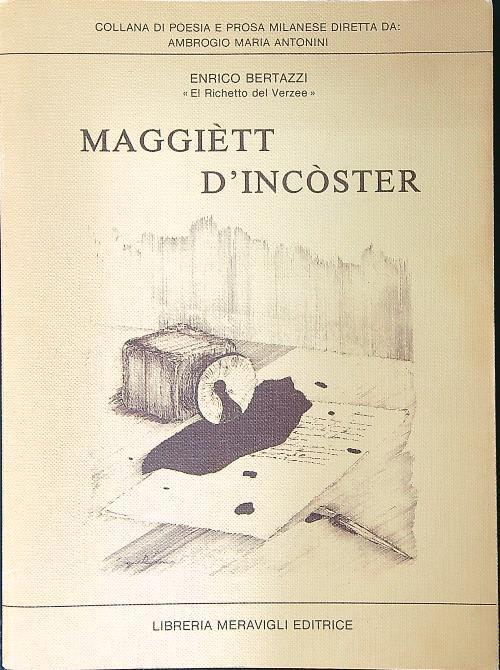Maggiètt d'incòster - Enrico Bertazzi - copertina