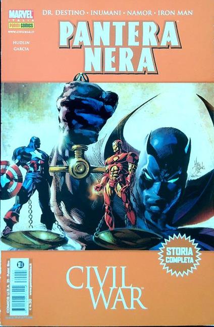 Pantera nera. Civil war - copertina