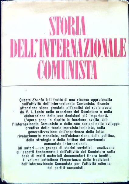 Il Komintern. Storia dell'Internazionale Comunista - copertina