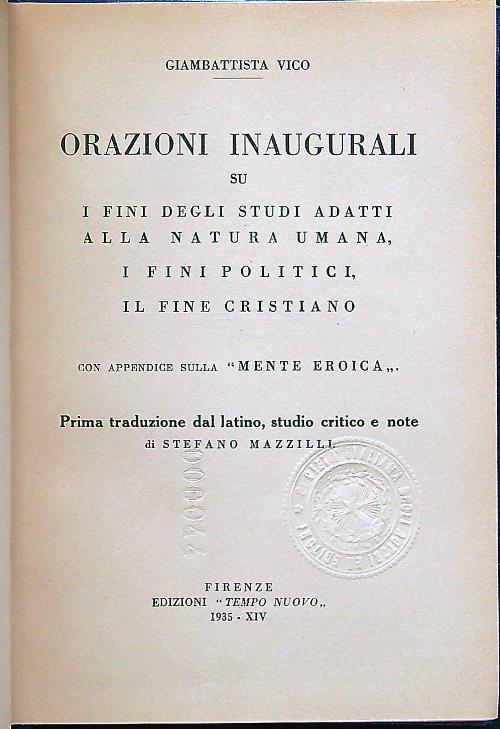 Orazioni inaugurali