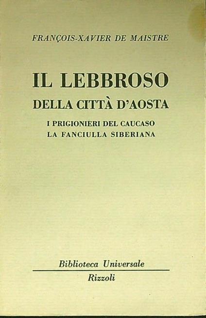 Il lebbroso della citta' di Aosta - copertina