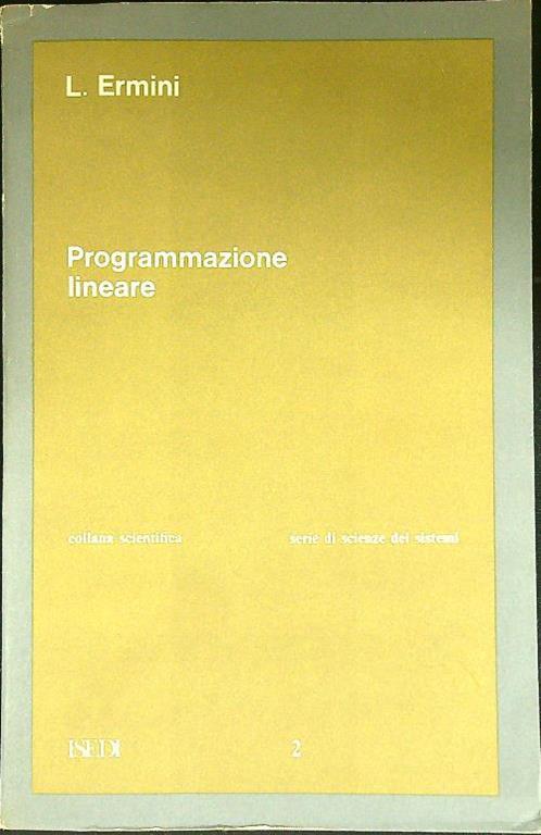 Programmazione lineare - copertina