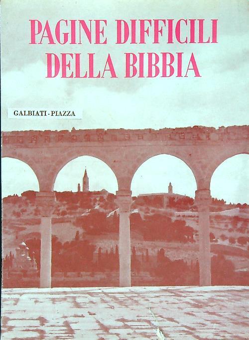 Pagine difficili della Bibbia - copertina