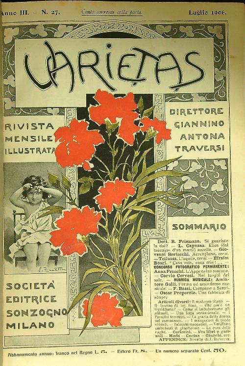 Varietas luglio-dicembre 1906 - copertina