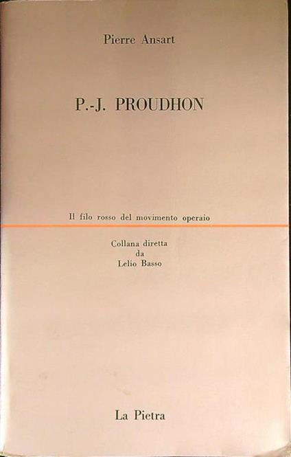P.-J. Proudhon - Pierre Ansart - copertina