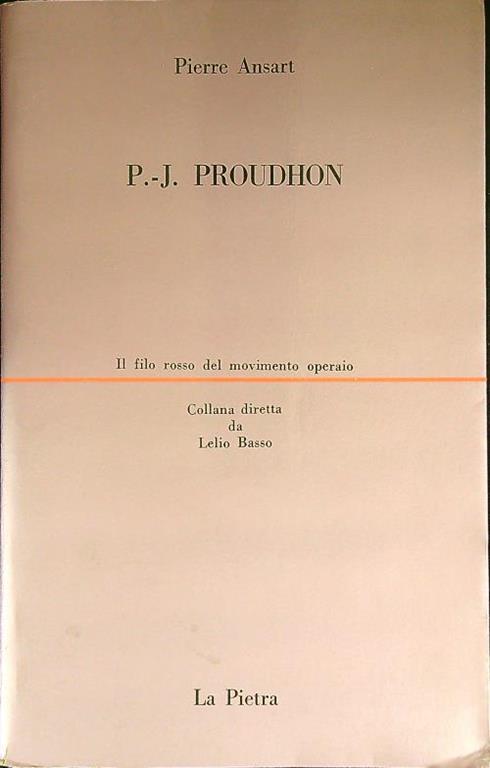 P.-J. Proudhon - Pierre Ansart - copertina