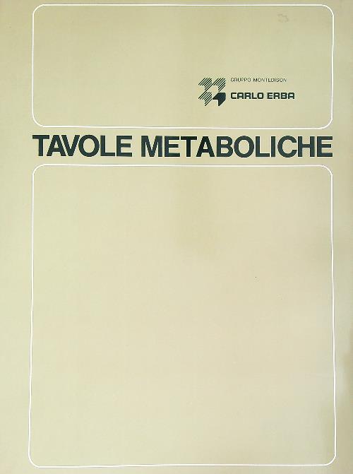 Tavole metaboliche - copertina