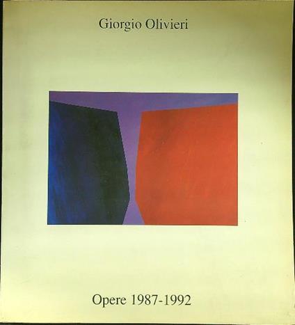 Giorgio Olivieri opere 1987-1992 - copertina