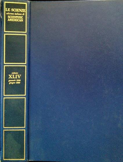 Le Scienze. Edizione italiana di Scientific American XLIV Gennaio/Giugno 1990 - copertina