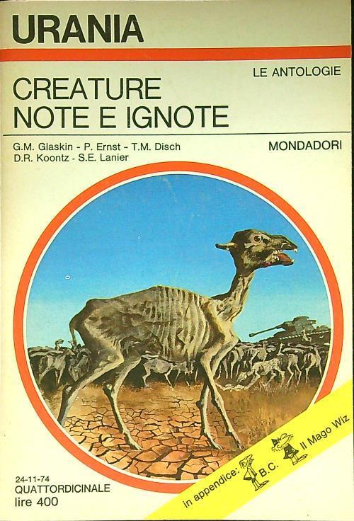 Creature note e ignote - copertina