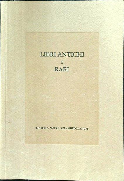 Libri antichi e rari - copertina