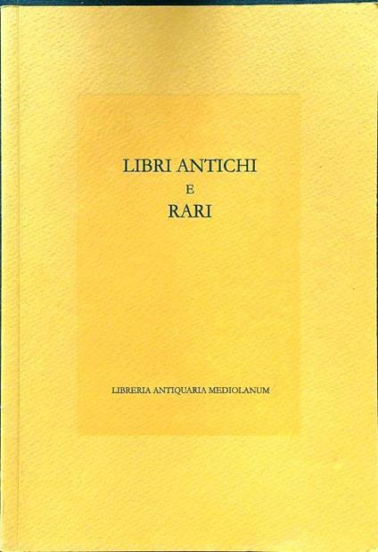 Libri antichi e rari catalogo 43 - copertina