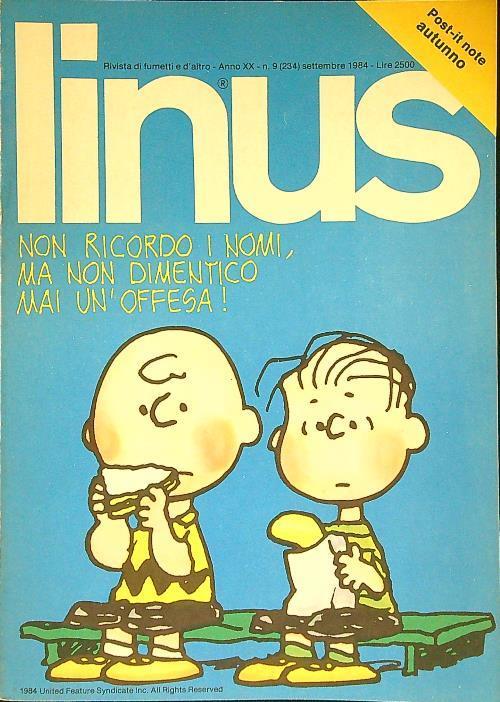 Linus n. 9/settembre 1984 - copertina
