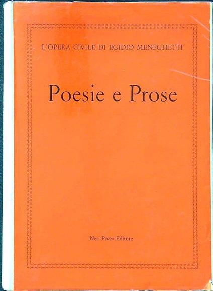 Poesie e prose - copertina