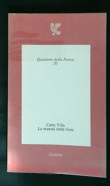 La maestà delle finte - Carlo Villa - copertina