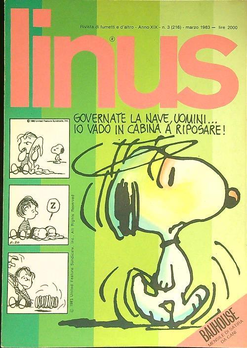 Linus n.3/marzo 1983 - copertina