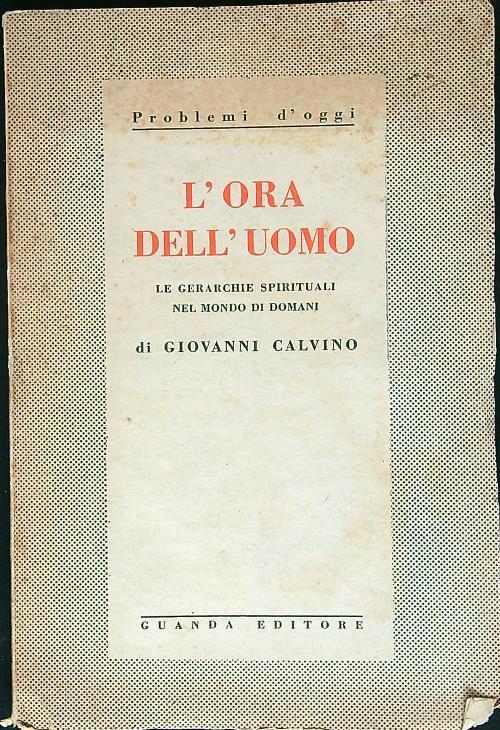 L' ora dell'uomo - Giovanni Calvino - copertina