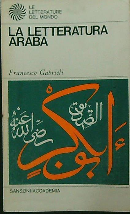La letteratura araba - Francesco Gabrieli - copertina
