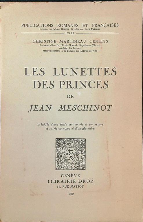 Les lunettes des princes - copertina