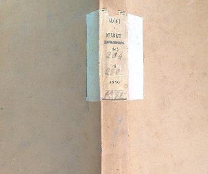 Leggi e decreti dal 264 al 280. Anno 1891 - copertina