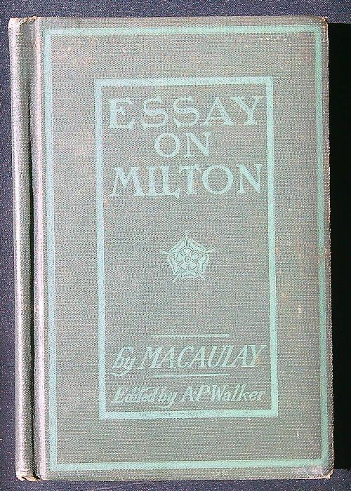 Macaulay's Essay on Milton - copertina