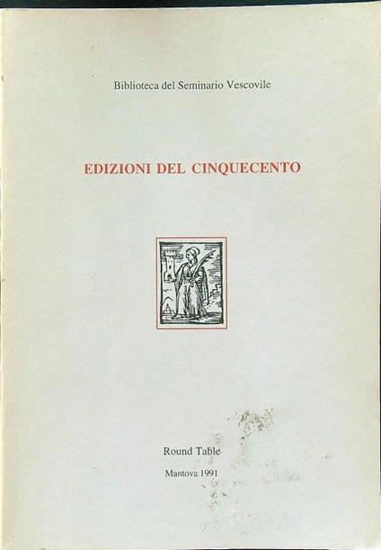 Edizioni del cinquecento - copertina