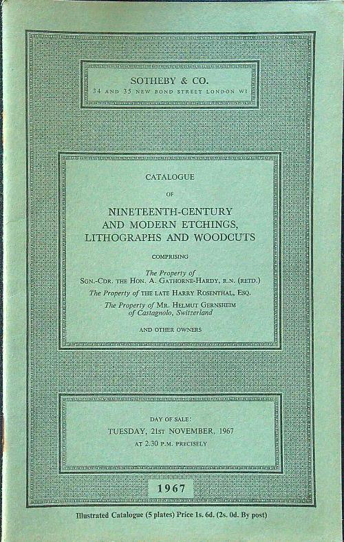 Catalogue of nineteenth-century and modern etchings, lithographs and woodcuts